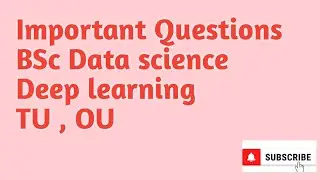 Important questions of Deep learning for Data Science(B.Sc) || All universities|| 3year VI sem