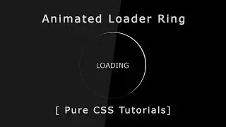 How To Create Very Simple CSS Loader For Beginners | Loading Spinner BK Tutorial