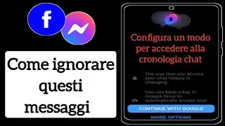 imposta un modo per accedere al messenger della cronologia chat || completare la configurazione