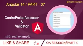 Part 37 - Know more about the ControlValueAccessor & Validator interface | Angular 14 series