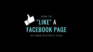 How to LIKE A PAGE as YOUR PAGE