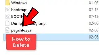 How to Delete pagefile.sys in windows 10