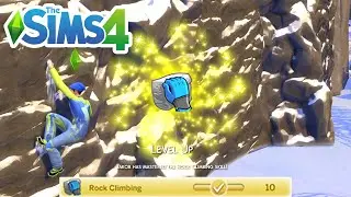 How To Max Rock Climbing Skill Cheat (Level Up Skills Cheats) - The Sims 4