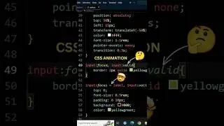 How to Create CSS Floating Label Animation with Input Field | Css Selector | Css Transition