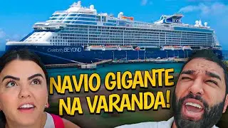 UM NAVIO GIGANTE PAROU NA NOSSA VARANDA