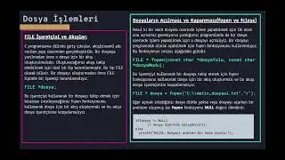 HER YÖNÜYLE C  17- Dosya İşlemleri