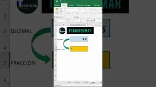 transforma de número decimal a fraccionario #facil #excel