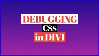 First Thing to do when Debugging CSS in Divi