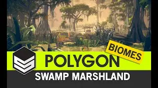 POLYGON Swamp Marshland - Nature Biome - Low Poly 3D Art by 