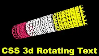 CSS 3d Rotating Text animation, CSS 3d animation effect, CSS animation tutorial, Cyber Warriors