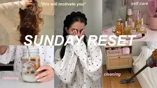 sunday reset routine🎀🧼🧺: deep clean, self care, prep for the week!