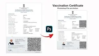 Vaccine Certificate Smart card || Covid Vaccine Certificate ID Card photoshop 2022