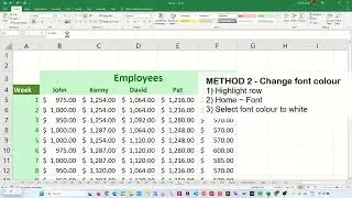 4 Ways to hide a row - Excel Tips and Tricks