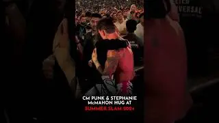 Cm Punk & Stephanie McMahon Hug each other at Summer Slam 