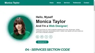 Fully Responsive Personal Portfolio Website using HTML CSS and JavaScript | Services Section