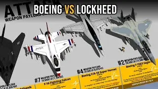 Boeing VS Lockheed Martin Military Aircraft Comparison 3D