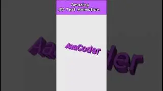 Awesome Css 3d text animation 