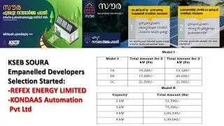 To select your developer contractor for KSEB SOURA Solar Roof Top Subsidy Schemes & Registration