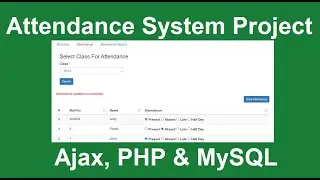 Attendance System Project in PHP