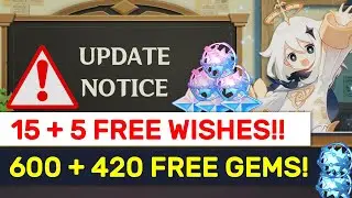 NEW 2.4 PATCH NOTES! Massive 20 Free Wishes & Gems Rewards! | Genshin Impact