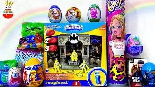 SURPRISE MIX! DC SUPER FRIENDS, How to Teach Dragon3, Piglette, Turbosaurus Kinder Surprise unboxing