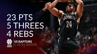 Cam Thomas 23 pts 5 threes 4 rebs vs Raptors 23/24 season