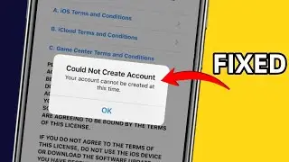 How to Fix Your Account Cannot Be Created At This Time Apple ID | Could Not Create Account | 2025
