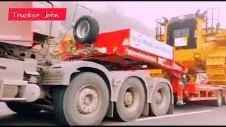 Today one excavator nearly fell off my truck