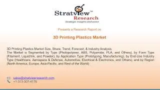 3D Printing Plastics Market | Trends & Forecast | 2020-2025