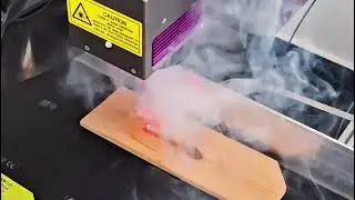 How does a CO2 laser marking machine mark a logo on the surface of wood #lasermarkingmachine