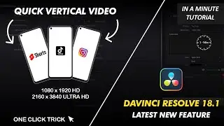 How to Export Vertical Video DaVinci Resolve 18.1 | LATEST NEW FEATURE | QUICK AND EASY TRICK