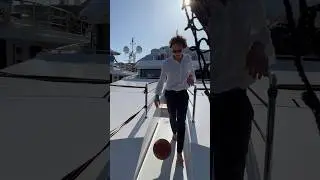 Basketball on a yacht at the Monaco GP 🏀 