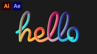 Gradient Stroke Typography Animation in After Effects Tutorial - 100% No Plugins