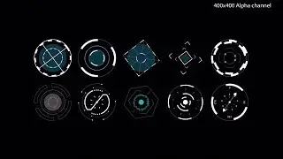 Target HUD Pack Stock Motion Graphics