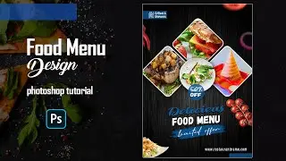 Restaurant food menu design in photoshop/photoshop tutorial