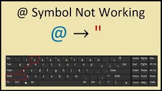 Double Quotes Instead of AT (@) Symbol Fix