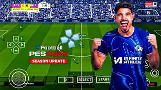 PES 2025 PPSSPP LATEST TRANSFERS CAMERA PS5 😱😱😱😱