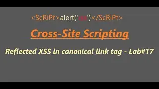 Reflected XSS in canonical link tag - Lab#17