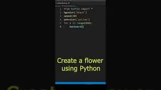 Create a Flower with Python Turtle #shorts #python