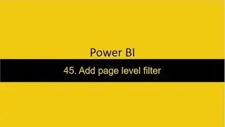 46  Add a page level Filter Power BI