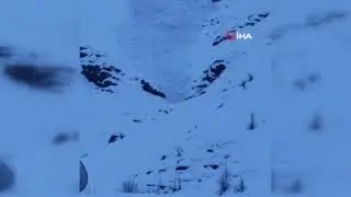 Uludere’de çığ düş, o anlar kameraya yansıdı