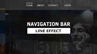 Navigation Bar With Hover Line Effect  | HTML And CSS