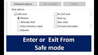 How to Enter or Exit from safe mode on your computer ( Laptop and Desktop)