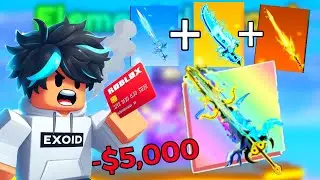 I Spent $5,000 on ELEMENTAL SWORD in Blade Ball... (Roblox)