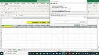 Highlight the cell in a row based on current date in Excel