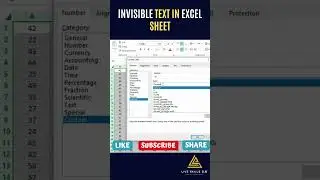 Invisible Text in Excel Sheet | #shorts #ytshorts #howto