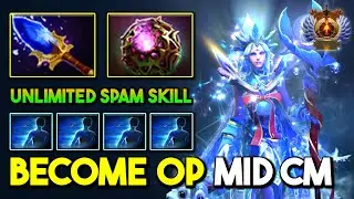 TRULY BECOME OP MID Crystal Maiden Aghs Scepter + Octarine Core Unlimited Spam Skill 7.35 DotA 2