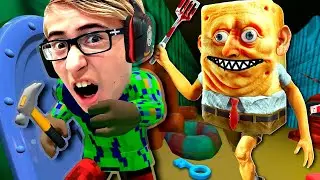 СПАНЧ БОБ съел ПИГГИ РОБЛОКС! Делаю концовку побег от SPONGE PIGGY ROBLOX! Мы семья на МЫ играем