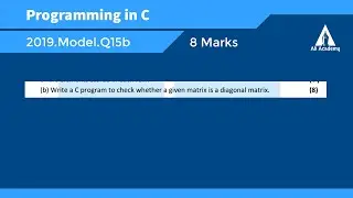 Q15b | 2019 Model QP | Programming in C | EST102 | KTU | Malayalam