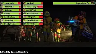 Teenage Mutant Ninja Turtles: Mutant Mayhem (2023) Final Battle with healhbars 1/2